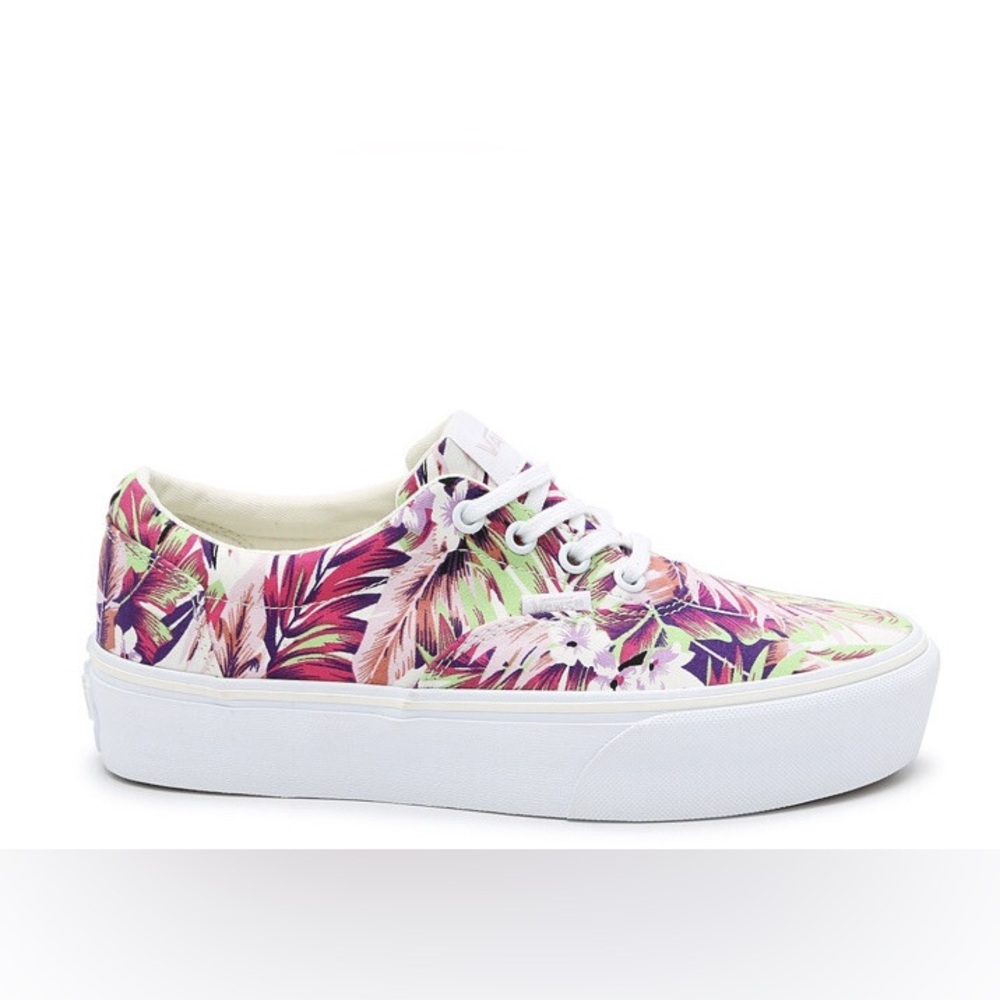 Vans Women's Doheny Platform sneakers, floral, Size 8 US/ 38.5 EU, VGUC